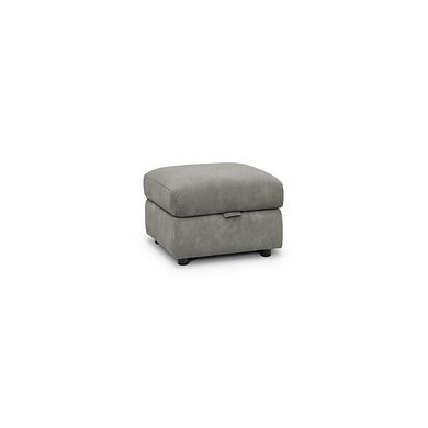 Arabella Storage Footstool in Dexter Stone Fabric