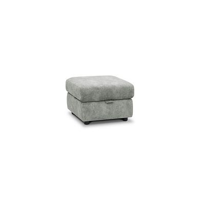 Arabella Storage Footstool in Marble Silver Fabric
