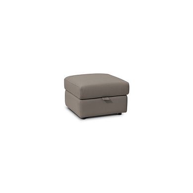 Arabella Storage Footstool in Oyster Leather