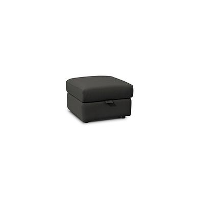Arabella Storage Footstool in Storm Leather