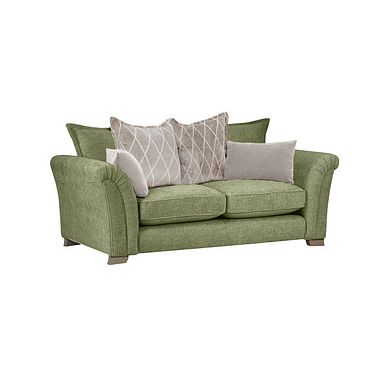 Ashby 3 Seater Pillow Back Sofa in Olive fabric