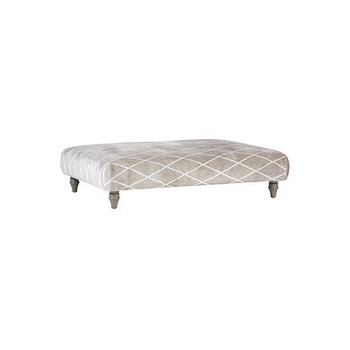 Ashby Footstool in Natural Fabric