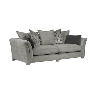 Ashby 4 Seater Pillow Back Sofa in Platinum fabric