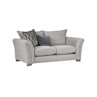 Ashby 3 Seater High Back Sofa in Silver fabric