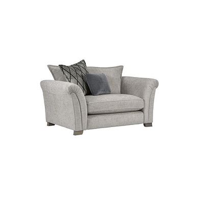 Ashby High Back Loveseat in Silver fabric