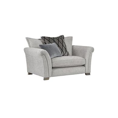 Ashby Pillow Back Loveseat in Silver fabric