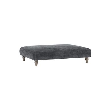 Ashby Footstool in Steel fabric