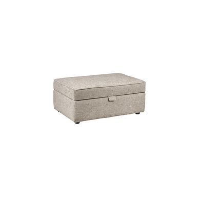 Ashby Storage Footstool in Stone fabric