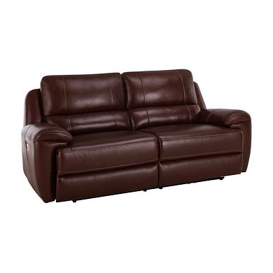 Austin 3 Seater Electric Recliner Sofa with Power Headrest in Tan Leather