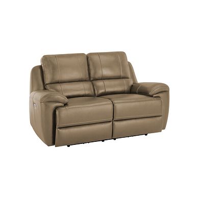 Austin 2 Seater Electric Recliner Sofa with Power Headrest in Beige Leather