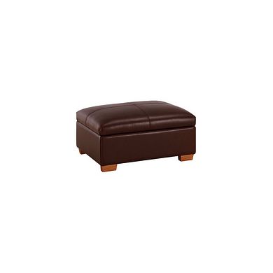 Austin Storage Footstool in Tan Leather