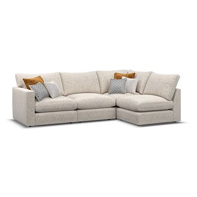 Malvern 4 Seat Left Hand Modular Corner Sofa in Beige fabric - Group 4