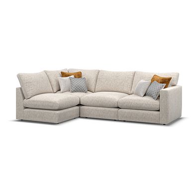 Malvern 4 Seat Right Hand Modular Corner Sofa in Beige fabric - Group 5