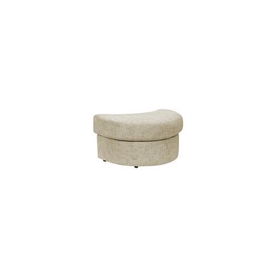Malvern Half Moon Footstool in Beige fabric