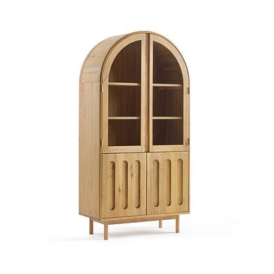 Belgrave Solid Natural Oak Display Cabinet