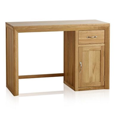 Bevel Natural Solid Oak Computer Desk