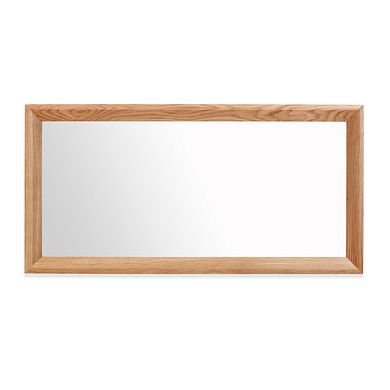 Bevel Natural Solid Oak 1200mm x 600mm Wall Mirror