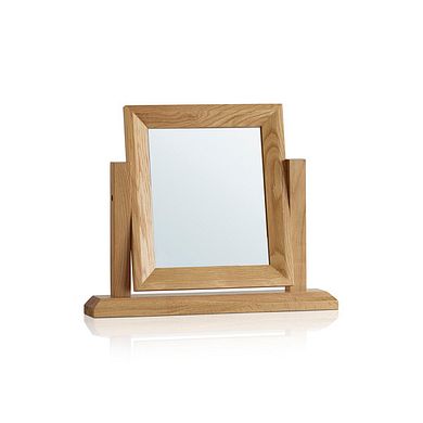 Bevel Natural Solid Oak Dressing Table Mirror