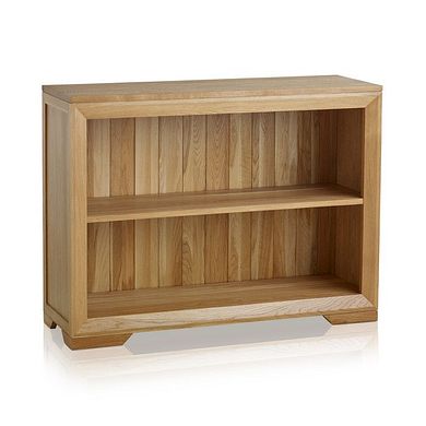 Bevel Natural Solid Oak Small Bookcase