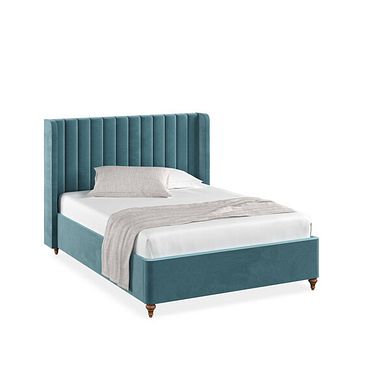 Bloomsbury Double Ottoman Storage Bed in Sunningdale Kingfisher Fabric