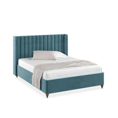 Bloomsbury King-size Ottoman Storage Bed in Sunningdale Kingfisher Fabric