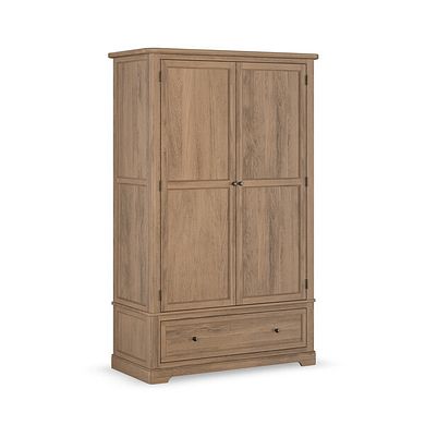 Brennan Antique Finish Solid Oak Double Wardrobe