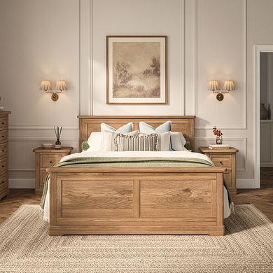 Brennan Natural Solid Oak King-size Bed