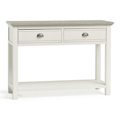Brompton Painted Acacia and Ash Top Console Table - Solid Hardwood