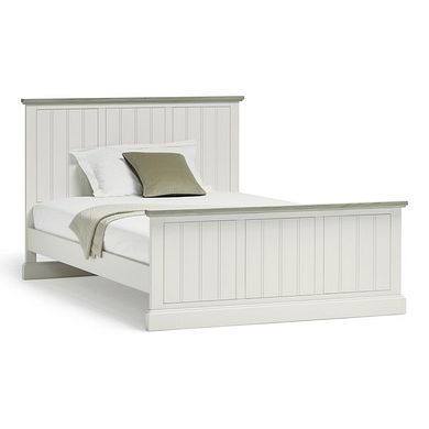 Brompton Painted Acacia and Ash Top Double Bed - Solid Hardwood