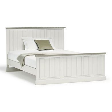 Brompton Painted Acacia and Ash Top King-size Bed - Solid Hardwood