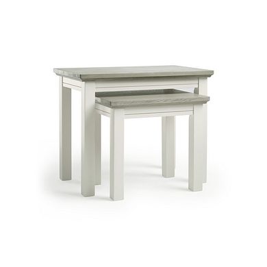 Brompton Painted Acacia and Ash Top Nest of Tables - Solid Hardwood