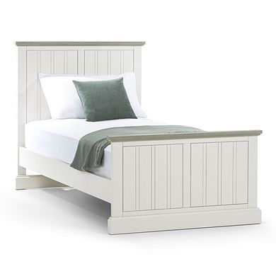 Brompton Painted Acacia and Ash Top Single Bed - Solid Hardwood