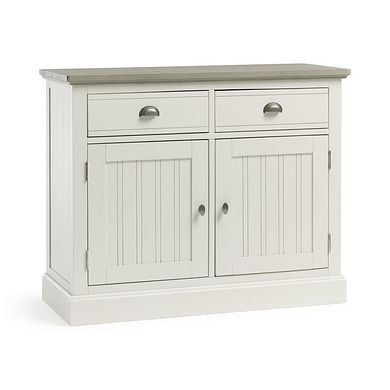 Brompton Painted Acacia and Ash Top Small Sideboard - Solid Hardwood
