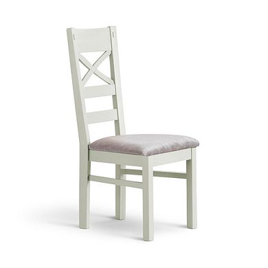 Brompton Painted Acacia Dining Chair with a Heritage Mink Velvet Seat