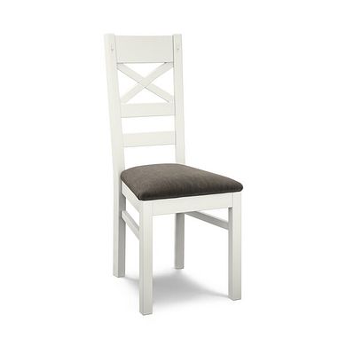 Brompton Painted Acacia Dining Chair with Verona Chocolate Fabric Seat