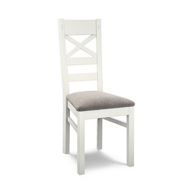 Brompton Painted Acacia Dining Chair with Verona Mocha Fabric Seat