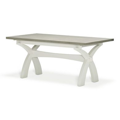 Brompton Painted Acacia and Ash Top 8 Seater Dining Table - Solid Hardwood
