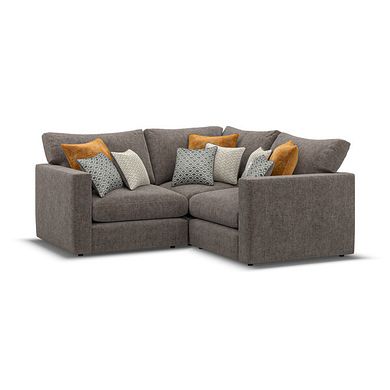 Malvern 3 Seat Modular Corner Sofa in Brown fabric - Group 1 
