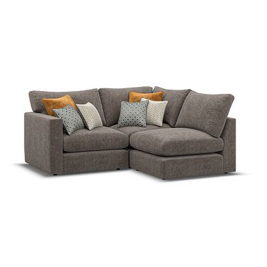 Malvern 3 Seat Left Hand Modular Corner Sofa in Brown fabric - Group 6