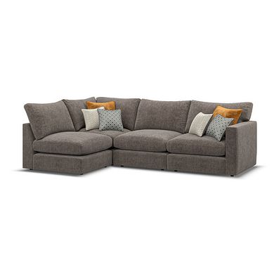 Malvern 4 Seat Right Hand Modular Corner Sofa in Brown fabric - Group 5