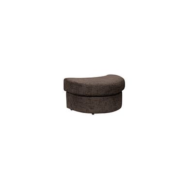 Malvern Half Moon Footstool in Brown fabric