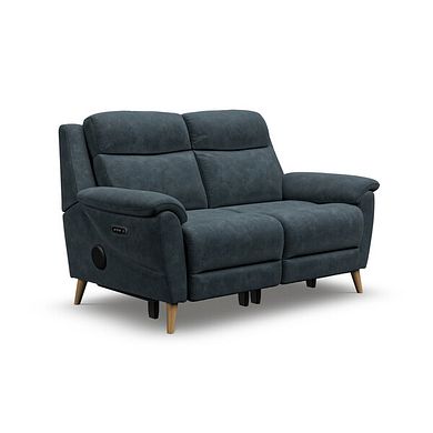 Brunel 2 Seater Electric Recliner Sofa with Speakers in Dexter Shadow Fabric