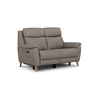 Brunel 2 Seater Electric Recliner Sofa in Oyster Leather