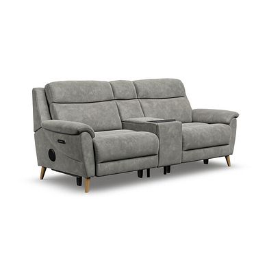 Brunel 2.5 Seater Recliner Sofa, Smart Screen & Speakers in Dexter Stone Fabric