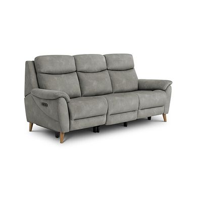 Brunel 3 Seater Electric Recliner Sofa in Dexter Stone Fabric