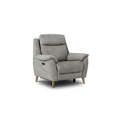 Brunel Recliner Armchair with Adjustable Power Headrest and Lumbar Support in Dexter Stone Fabric