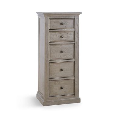Burleigh Light Grey Tallboy - Solid Hardwood