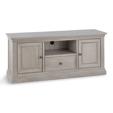 Burleigh Light Grey Large TV Unit - Solid Hardwood
