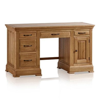 Canterbury Natural Solid Oak Computer Desk
