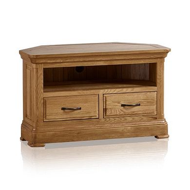 Canterbury Natural Solid Oak Corner TV Cabinet